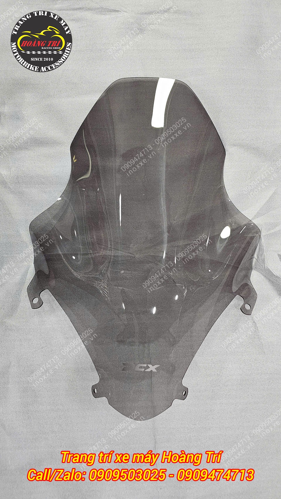 Kính chắn gió HTR lắp chuẩn PCX 2018